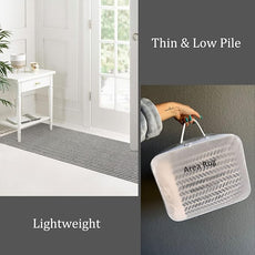 Lahome Boho Bathroom Runner Rug, 2x5 Laundry Room Washable Rugs for Entryway Cotton Grey Area Mat with Tassels, Farmhouse Throw Mats Non Shedding Carpet Runner for Hallway Door