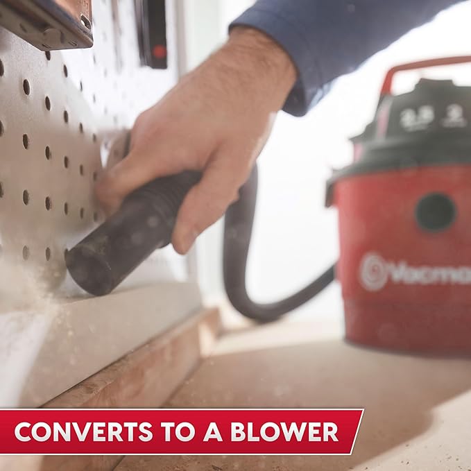 Vacmaster 2.5-Gallon* 2 Peak HP Wall Mountable Wet/Dry Vacuum – VOM205P 1101
