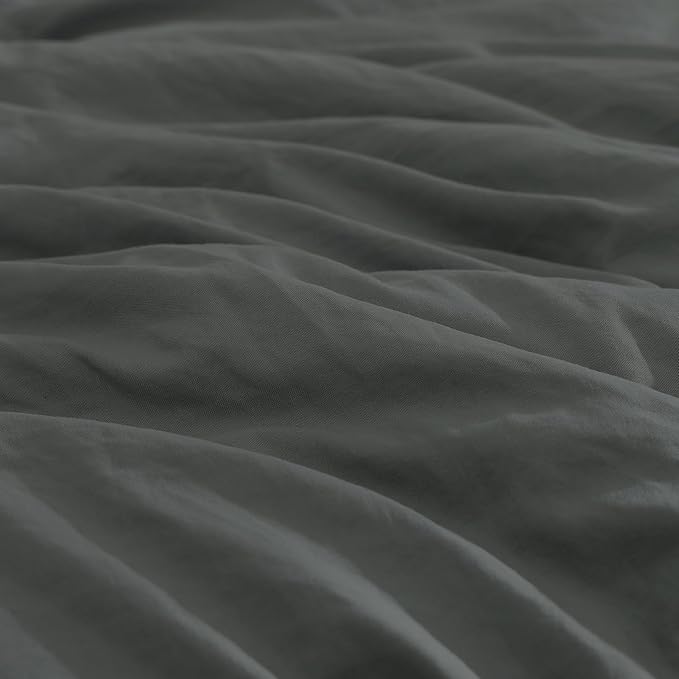 WRENSONGE King Size Comforter Set- 7 Pieces Soft Grey Bed in a Bag with Fitted Sheet, Flat Sheet, 2 Pillow Shams, and 2 Pillowcases- Warm Bedding Set for All Season