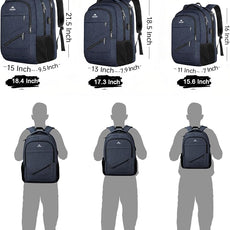 MATEIN Extra Large Laptop Backpack for Men, 50 L Travel Carry On TSA Approved Backpack with USB Port & Trolley Sleeve, Waterproof Business Work Bag Fits 18.4 Inch Computer Notebook, Dark Blue