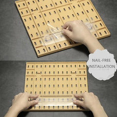 Pegboard Combination Kit, Wall Mounted Storage Set with 4 Pegboards & 14 Accessories Hanging, Yellow Peg Boards Organizer for Walls Display, Crafts Organization, Kitchen Organizer, 22