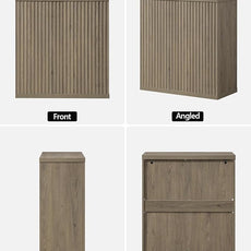 SICOTAS Buffet Cabinet with Storage Accent Sideboard Modern Credenza with Doors & Shelves Fluted Media Console Mid Century Coffee Bar Table for Living Room Kitchen Dining Room Hallway (4PCS)