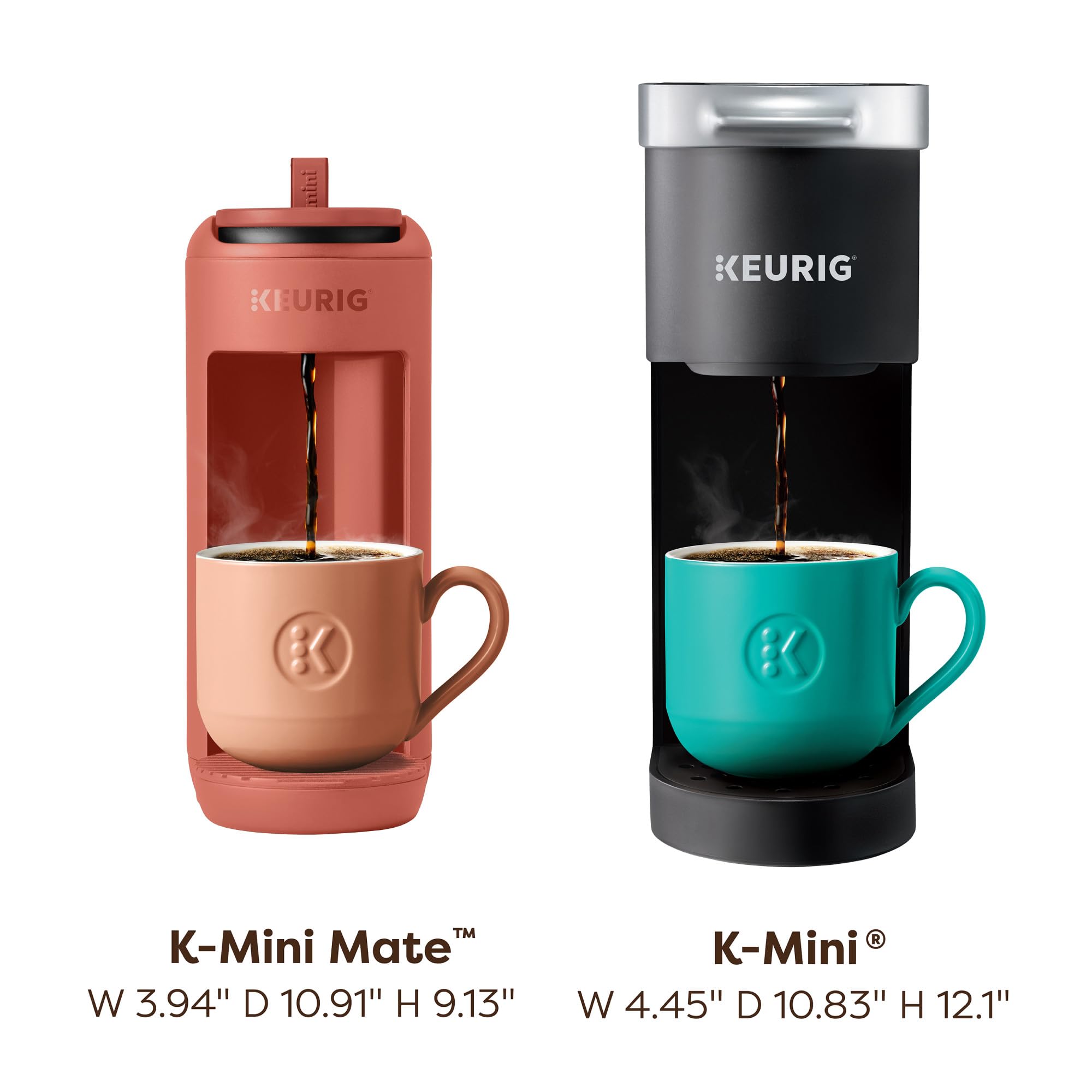 Keurig K-Mini Mate Single Serve K-Cup Pod Coffee Maker, Brews Up to 12 oz Cup, Compact Portable Coffee Machine for Small Spaces, Great for Dorms & Offices, Pink Sands Dormly