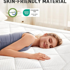 PERLECARE Dual Layer 4 Inch Queen Mattress Topper for Back Pain, 2.5 Inch Cooling Egg Crate Gel Memory Foam Plus 1.5 Inch Pillow Top Cover, Medium Firm with Deep Pocket