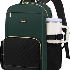 Laptop Backpack for Women Bookbag: 15.6 inch Work School Backpacks with Pouch Pocket for Large Capacity Cup & USB Charger College Book Bag Travel Business Nurse Teacher Bookbags Anti-theft Back Pack