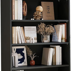 Farini 60 Inch Tall Bookcase,5 Shelf Bookshelves,Adjustable Bookshelf for Home Office,Black