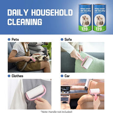 Extra Sticky Lint Roller Refills 2 Pack (240 Sheets) fit 3.8