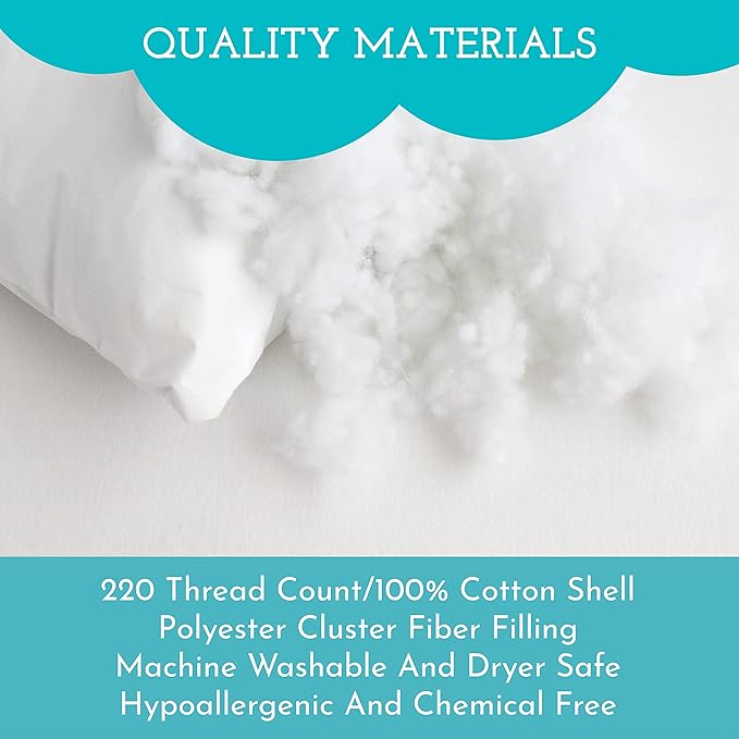 Little Sleepy Head Toddler Pillow 13x18 - Hypoallergenic Ergonomic Pillow for Sleeping, Nursery Pillow (1-Pack)