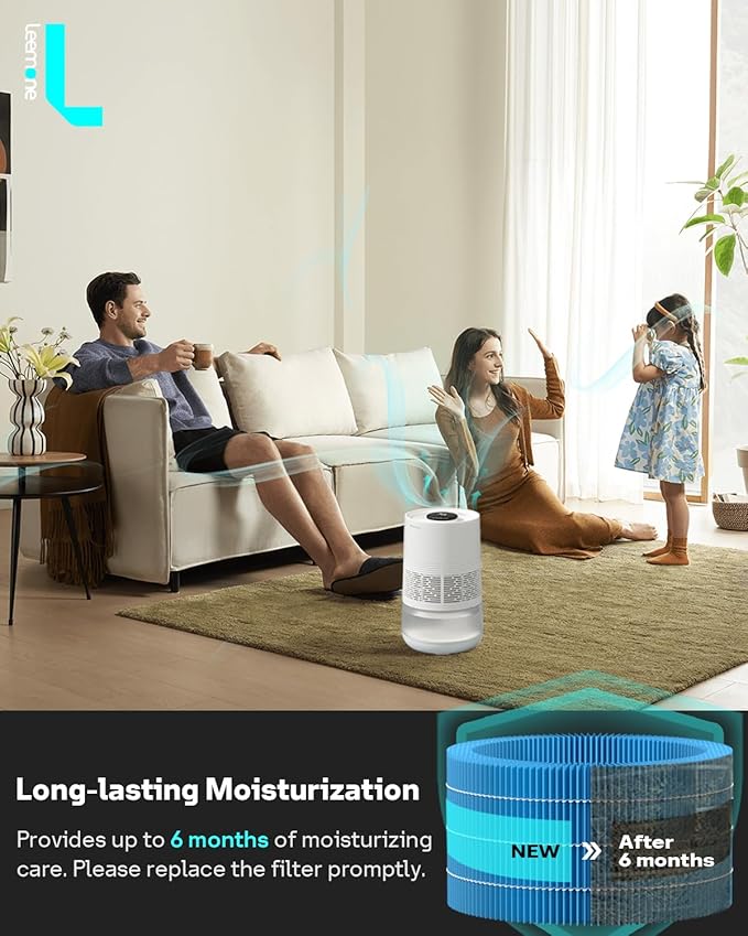 Leemone H35i Humidifier Replacement Filter Compatible with Blueair Premium Smart Humidifier, Effectively Capture Large Particles and Minerals, 2 Pack