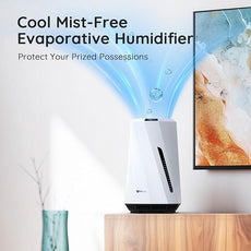 Airdog MOI Evaporative Humidifier for Baby- Mist-Free Humidifier, Mold Free humidifier, Quiet, LED Water Level Display for Premium Home Décor & Protection, Washable Filter, 0.8 Gallon Tank, 5 Modes