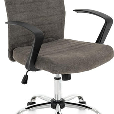 422 High Back Ribbed Office Chair Ergonomically Designed with Armrest Executive Swivel Computer Chairs with Wheels for Conference Study Leisure(Dark Grey)