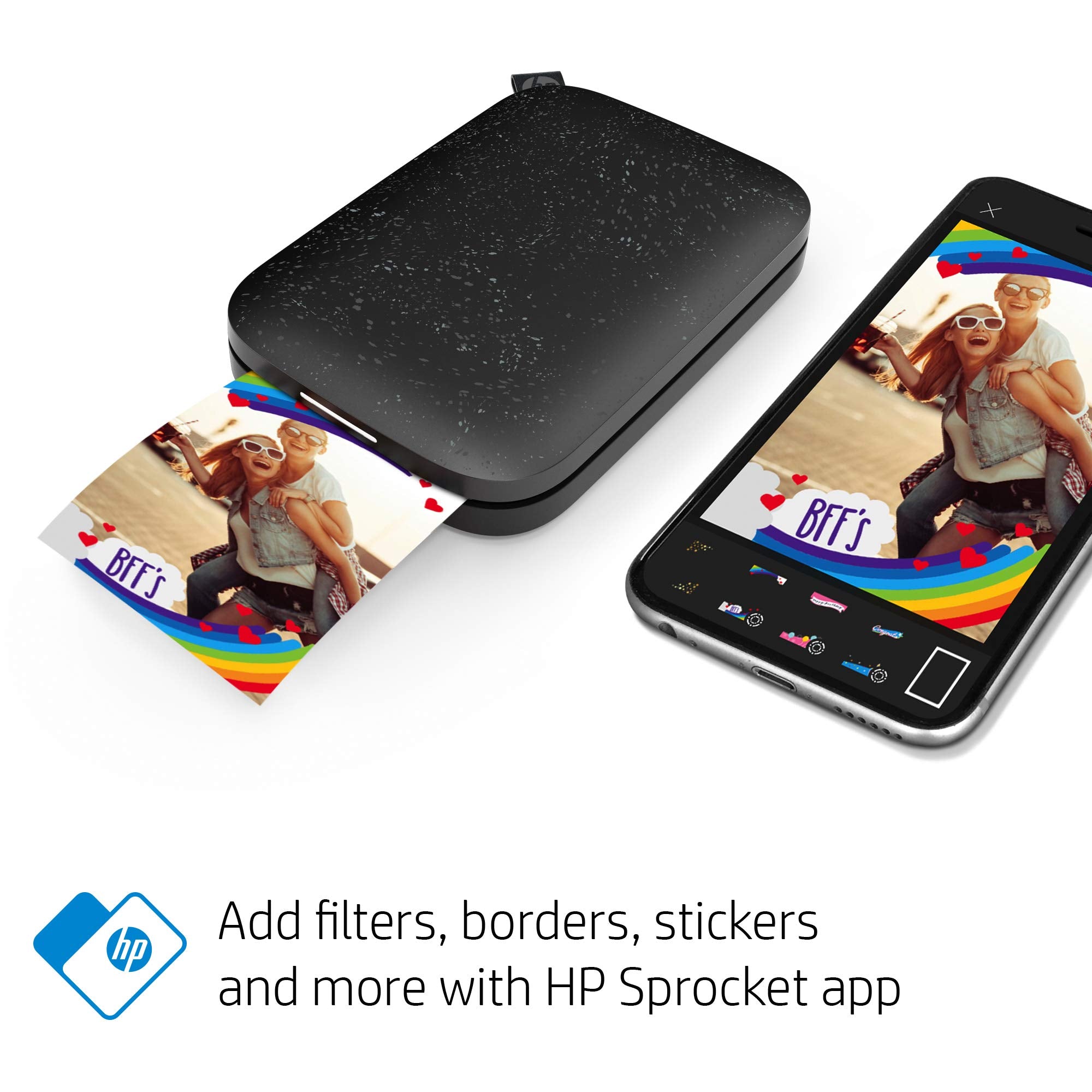 HP Sprocket Portable 2x3 Instant Photo Printer (Lilac) Print Pictures on Zink Sticky-Backed Paper from Your iOS & Android Device.