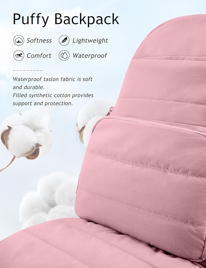 Travel Backpack for Women, 15.6 Inch College Laptop Backpack, Water Resistant Work Backpacks, Cute Quilted Bookbag