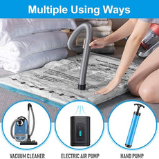 BoxLegend Vacuum Storage Bags with Large Hand Pump 15 Combo (1X-Jumbo, 2 Jumbo, 5 Large, 5 Medium, 2 Small) Thickened Vacuum Seal Bags for Clothing Pillow Comforters Bedding,1 Large Pump