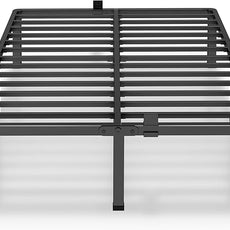 MAF 20 Inch Queen Size Bed Frame with Round Corner Legs Mattress Slide Stopper No Box Spring Needed Heavy Duty Metal Platform Bed Frames Under-Bed Storage Space, 3000 LBS Steel Slats Support