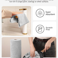 Fantasticlean Microfiber Cleaning Cloth Roll -150 Pack, Tear Away Microfiber Towels, 12