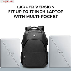 Swissdigital Design Travel Laptop Backpack for Men and Women, 35L Expandable Large College Backpack with USB Charging Port for Fits 17 Inch Notebook, Grey | SD1671-02