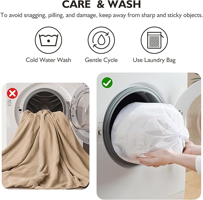 EMME Muslin Cotton Duvet Cover Set Khaki King Size Linen Like Soft Breathable Lightweight Summer Comforter Cover Set with Zipper Closure (Khaki, King, 104"x90")