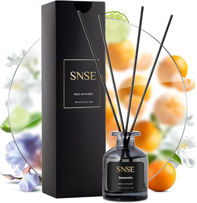 SNSE Escentric Perfumed Reed Diffuser Set - Premium Reed Diffusers for Home with Diffuser Reeds, Luxurious Gift Aroma, Sophisticated Scent, Ideal for Relaxation, Elegant Home Fragrance