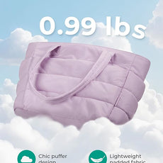 BAGSMART Tote Bag for Women, Lightweight Puffy Tote Bag with Compartments Shoulder Bag Handbag for Travel, Work, Gym