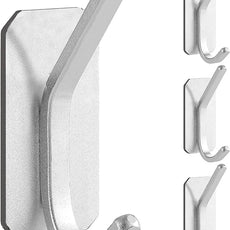 Paoli Heavy Duty Adhesive Hooks,Self-Adhesive Hooks Multiple Colors and Styles 30 lb Maximum Load for Home Schools and Offices (4pc, White)