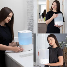 BlueHills Premium 4000 ml XL Essential Oil Diffuser 4L 4 Liter 70 Hour Run Humidifier Aromatherapy 1 Gallon Big Capacity High Mist Output for Large Room Home Mood Lights Long Run Diffuser White E401