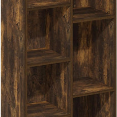 Furinno LUDER Book Shelf, 7-Cube Bookshelf, Bookcase, 9.4 x 19.5 x 41.7, for Living Room, Bedroom, Home Office, Amber Pine