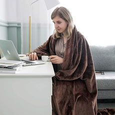 IR Imperial Rooms Fleece Blanket - Super Soft Fluffy Throw Blanket for Sofa and Bed - Warm and Cozy Lightweight 400 GSM Microfiber Bed Throws Blankets, 50 x 60 Inches (Throw/Travel, Coffee)