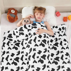 yescool Weighted Blanket 3 Pounds Cooling Weighted Lap Blanket, Cow Print Heavy Blanket for Sleeping, Weighted Throw Blanket Gift for 20-40lbs,36