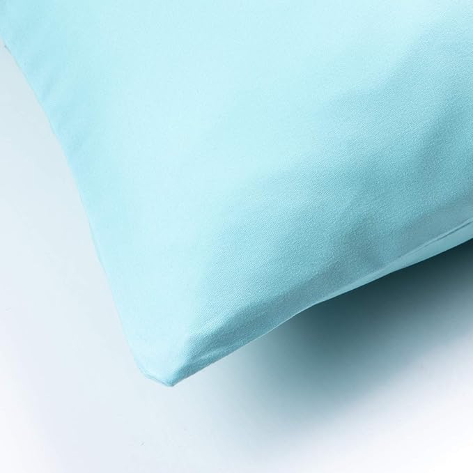 FLXXIE Microfiber Pillow Cases Queen Size Set of 2, Soft Pillowcases with Envelope Closure, Wrinkle Resistant Pillow Covers, 20x30, Aqua