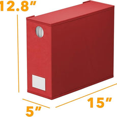 SpaceAid 6 Pack Bed Sheet Organizers and Storage, Foldable Sheet Organizer with Window for Linen Closet, Set Folder Keeper for Queen & King Size Bedding Storage (Red)