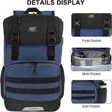 WOLT Laptop Backpack with USB Charging Port Fits Up to 17 Inch Laptop, College Backpack for Men Women, Computer Business Bookbag, Navy