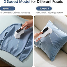 Rechargeable Electric Fabric Shaver Lint Remover with LED Display, Sweater Shaver 2- Speed to Remove Fuzz and Pill for Clothes, Furniture, Couch and Blanket(White)