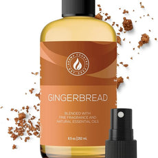 Aroma Country Gingerbread Diffuser Oil - Luxury Essential Oils for Diffuser Refill & Air Freshener Room Spray - Long-Lasting & Natural Home Fragrance, Gingerbread Scented Oil (8.5 Fl. oz)