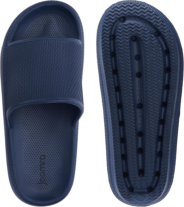 Joomra Pillow Slippers for Women and Men Non Slip Quick Drying Shower Slides Bathroom Sandals | Ultra Cushion | Thick Sole