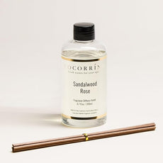 COCORRÍNA Refill - Sandalwood Rose 6.7 Fl.oz Reed Diffuser Refill with 8 Sticks