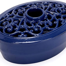 INNO STAGE Wood Stove Steamer, Cast Iron Humidifier for Stove, Home Indoor Decorative, Blue Finish, Rust Resistant, Lattice Top, 2.5 Quart Capacity, Patented