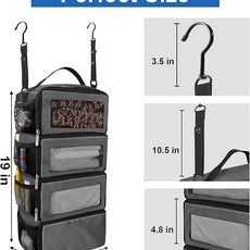 Suitcase Organizer, Travel Luggage Organizer Portable Hanging Travel Shelves Collapsible Hanging Packing Cubes for Carry on Suitcase