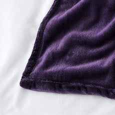IR Imperial Rooms Fleece Blankets Queen Size 90x90 Inches- 8 Pack - Super Soft Fluffy Throw Blanket for Sofa and Bed - Warm and Cozy Lightweight 400 GSM Microfiber Bed Throws Blankets (Queen, Purple)