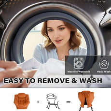 Tiita Lazy Chair with Ottoman, Modern Large Accent Lounge Armchair, Comfy Leisure Sofa Reading Chair with Footrest for Bedroom, Living Room, Dorm Rooms, Garden and Courtyard, Velvet Orange