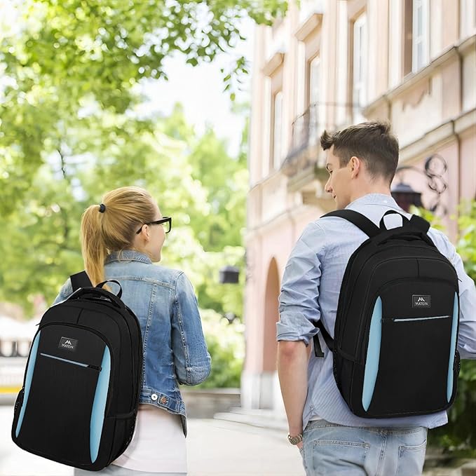 MATEIN Travel Laptop Backpack for Men, Business Anti Theft Slim Sturdy Laptops Backpack with USB Charging Port, Water Resistant College Computer Bag Gift for Women Fits 15.6 Inch Notebook