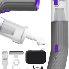 Cordless Car Vacuum, 4 in 1 Portable Mini Handheld Vacuum Cleaner with 15000pa Suction Power, 2 Suction Modes & Multi-Nozzles for Car Home Office Pet, Silver