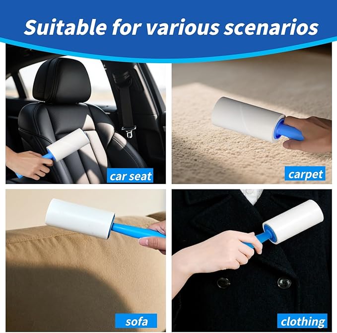 Lint Rollers Refills for Pet Hair Extra Sticky 540 Sheets Portable Pet Lint Remover for Clothes, Furniture, Carpet, Dog and Cat Hair Removal