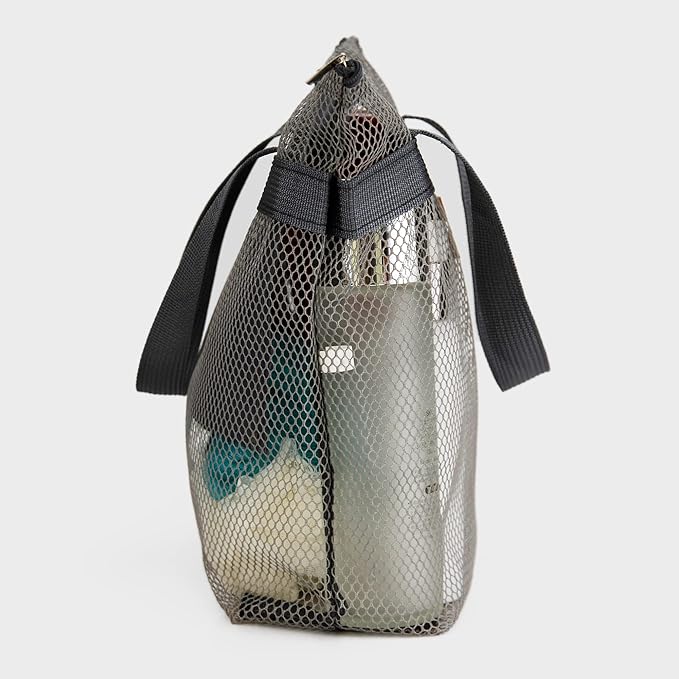 Mesh Shower Caddy Bag Portable Hanging Toiletry and Bath Organizer with Zipper for Travel, Gym, Camping, College Dorms, Beach