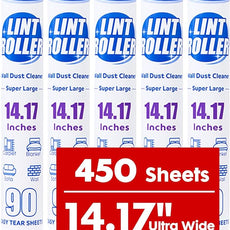 COBETE Large Extra Sticky Lint Roller Refills Pack of 5, 450 Sheets Replacement for Cobete Brand Large Lint Rollers