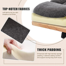 Executive Office Chair, Comfy Fabric Cloth Computer Chair Ergonomic Desk Chairs with Flip-up Armrests, Lumbar Support, 360° Swivel and Rocking Function for Home Office Chairs, Grey