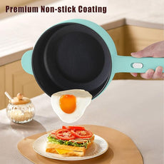 Dezin Electric Cooker, 2L Non-Stick Sauté Pan, Rapid Noodles Cooker, Mini Pot for Steak, Egg, Fried Rice, Ramen, Oatmeal, Soup with Power Adjustment, College Dorm Room Essential
