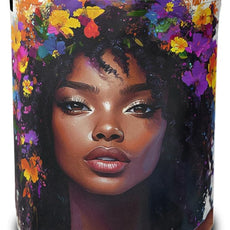 Laundry Basket-Black Girl Foldable Waterproof Oxford Cloth Funny Tote Bag Laundry Hamper Clothes Storage Bucket Organizer For Bathroom/Laundry Storage/Bedroom Storage Basket