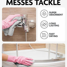 Fantasticlean Microfiber Cleaning Cloth Roll -75 Pack, Tear Away Microfiber Towels, 12