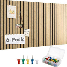 Cork Board Tiles for Wall with Push Pins, 48